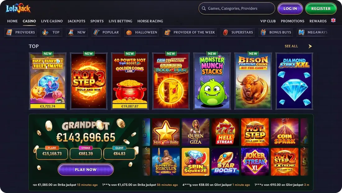 lolajack casino games